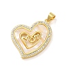 Mother's Day Brass Micro Pave Clear Cubic Zirconia Pendants FIND-Z041-21B-1