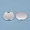 304 Stainless Steel Pendant Cabochon Settings LS-X-STAS-F191-14S-G-2
