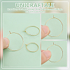 60Pcs 2 Styles Brass Hoop Earrings Findings KK-UN0002-43-5