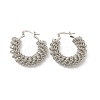 Brass Wire Mass Hoop Earrings for Women EJEW-G337-01P-1