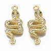 Brass Micro Pave Cubic Zirconia Links connectors X-ZIRC-T014-006-NF-1