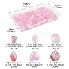 120Pcs 6 Styles Autumn Theme Two-Tone Transparent Glass Charms GLAA-FS0002-23-4