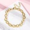 Brass Oval Link Chain Bracelets for Women Men X-BJEW-K273-06G-1