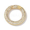 Rack Plating Brass Micro Pave Cubic Zirconia Twister Clasps KK-NH0002-04G-01-1