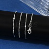 2mm Rack Plating Brass Curb Chain Necklaces for Women Men MAK-L044-24P-2