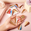 12Pcs 6 Colors Opaque Resin & Walnut Pendants RESI-TA0003-41-6