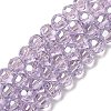 Electroplate Glass Beads Strands EGLA-Q129-01B-1