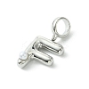Rack Plating Brass with ABS Plastic Pearl European Dangle Charms KK-G501-02F-P-2