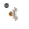 G23 Titanium with Clear Cubic Zirconia Internally Threaded Labrets WG8E19F-08-1