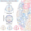 60Pcs 3 Colors UV Plating Acrylic Bead Caps PACR-SC0001-08B-2