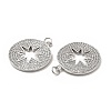 Brass Micro Pave Cubic Zirconia Pendants KK-E068-VB430-3