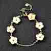 304 Stainless Steel Link Bracelets for Women BJEW-P354-03A-G-1