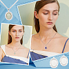 DIY Natural Mixed Stone Oval Pendant Necklace Making Kit DIY-UN0003-11-6