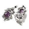 Natural Amethyst Pendants G-G111-01P-05-2