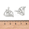Brass Micro Pave Clear Cubic Zirconia Pendants KK-K351-72P-3