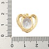 Brass Micro Pave Clear Cubic Zirconia Pendants KK-P263-23KCG-02-3