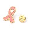 Breast Cancer Awareness Pink Ribbon Enamel Pin JEWB-C014-01G-1