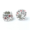 Zinc Alloy Rhinestone European Beads PALLOY-TAC0024-06B-1