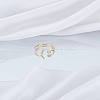 1Pc Brass Micro Pave Clear Cubic Zirconia Open Cuff Rings for Women RJEW-LP0002-37I-3