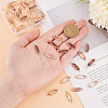 50Pcs 5 Colors Glass Faceted Oval Links Connectors GLAA-GA0002-09B-3