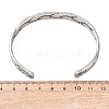 Retro 316 Surgical Stainless Steel Cuff Bangles BJEW-C142-11A-AS-5