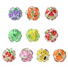 10Pcs 10 Colors Fruit Round Resin Beads RESI-CJ0004-94-1