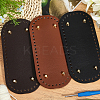 3Pcs 3 Colors Oval PU Leather Knitting Crochet Bags Nail Bottom Shaper Pad DIY-CL0002-16-7