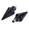 Synthetic Blue Goldstone Gemstone Pointed Pendants G-K384-01P-05-2