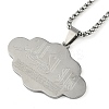 Anti-Tarnish 201 Stainless Steel Arabic Elements Cloud Pendant Box Chain Necklaces NJEW-D089-03P-1