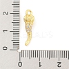 Rack Plating Brass Micro Pave Cubic Zirconia Pendants ZIRC-F140-02G-3