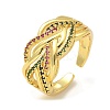 304 Stainless Steel Criss Cross Rings RJEW-B109-08G-02-4