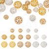 24Pcs Rack Plating Brass Pave Clear Cubic Zirconia Beads KK-TA0002-59-1