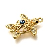 Brass Micro Pave Cubic Zirconia Pendants KK-U055-07G-02-2
