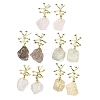 Brass Nuggets Dangle Stud Earrings EJEW-D345-01G-2
