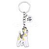 WEWAYSMILE Dog Keychain Car Keychain Pet Pendant Key-Ring Lovely Dog Key-ring Portable Metal Keychain Gift for Pet Lover Birthday Puppy Theme Party Supplies (Terrier) JX803A-1