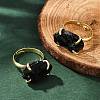 Natural Obsidian Finger Rings RJEW-B122-01G-03-3