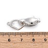 Brass Micro Pave Clear Cubic Zirconia Fold Over Clasps KK-C075-25P-3