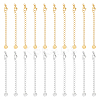 20Pcs 2 Colors 304 Stainless Steel Chain Extender STAS-UN0060-91-1