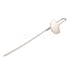 Gingko Iron Stamping Blank Swan Neck Bookmark Findings AJEW-B032-01B-P-1