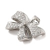 Brass Micro Pave Clear Cubic Zirconia Pendants FIND-Z041-03B-2