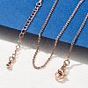 Brass Rolo Chains Necklaces for Women NJEW-D302-45RG-1