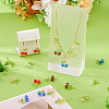60Pcs 6 Colors Glass Pendants PALLOY-TA00249-7