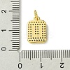 Rack Plating Brass Micro Pave Clear Cubic Zirconia Charms KK-G501-01U-G-3