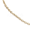 Ion Plating(IP) Adjustable 304 Stainless Steel Cable Chain Necklaces NJEW-K270-06G-3