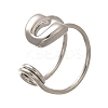 304 Stainless Steel Open Cuff Rings for Women LS-RJEW-A054-01P-3