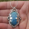 Oval Alloy & Resin Imitation Stone Pendant Necklaces for Women FS-WGB2D2D-01-1