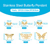 12Pcs 6 Styles 201 & 304 Stainless Steel & Stainless Steel Connector Charms STAS-TA0001-86-4