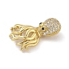 Rack Plating Brass Micro Pave Cubic Zirconia Pendants KK-G515-44A-G-2