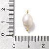 Natural Cultured Freshwater Pearl Potato Pendants STER-Q004-02G-4