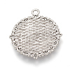 Tibetan Style Alloy Pendant Cabochon Settings TIBE-T003-08AS-NR-2